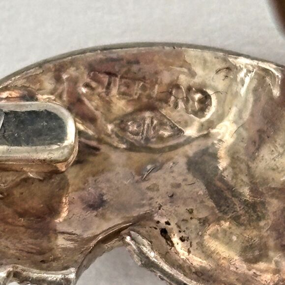 Vintage Sterling Silver Judith Jack Marcasite Clip Earrings Signed Event - Picture 4 of 4